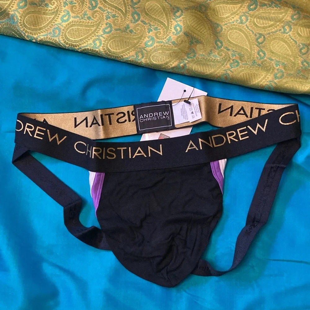 🐬Andrew Christian Trophy Boy Black Jock